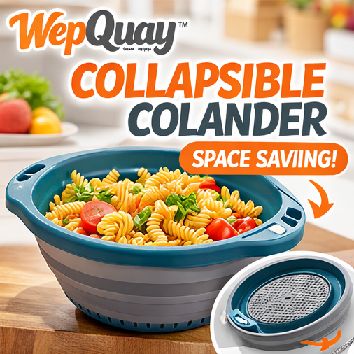 WepQuay™ SnapFold Silicone Collapsible Kitchen Colander