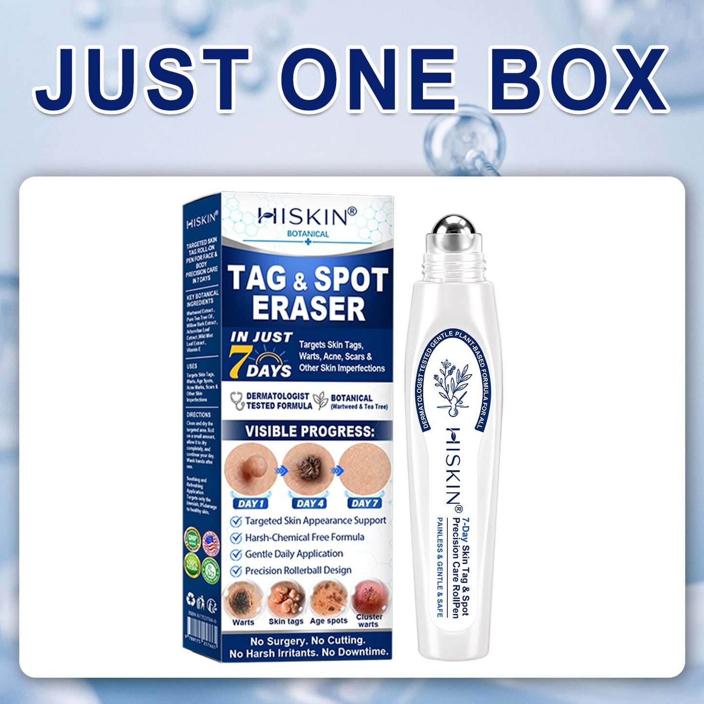 𝐇𝐈𝐒𝐊𝐈𝐍®💎 𝟕-𝐃𝒂𝘆 𝐒𝗸𝐢𝐧 𝐓𝒂𝗴 & 𝐒𝐩𝙤𝐭 𝐄𝐫𝒂𝐬𝙚𝐫 Painless & Scar-Free Advanced Imperfection Removal Rollerball Pen