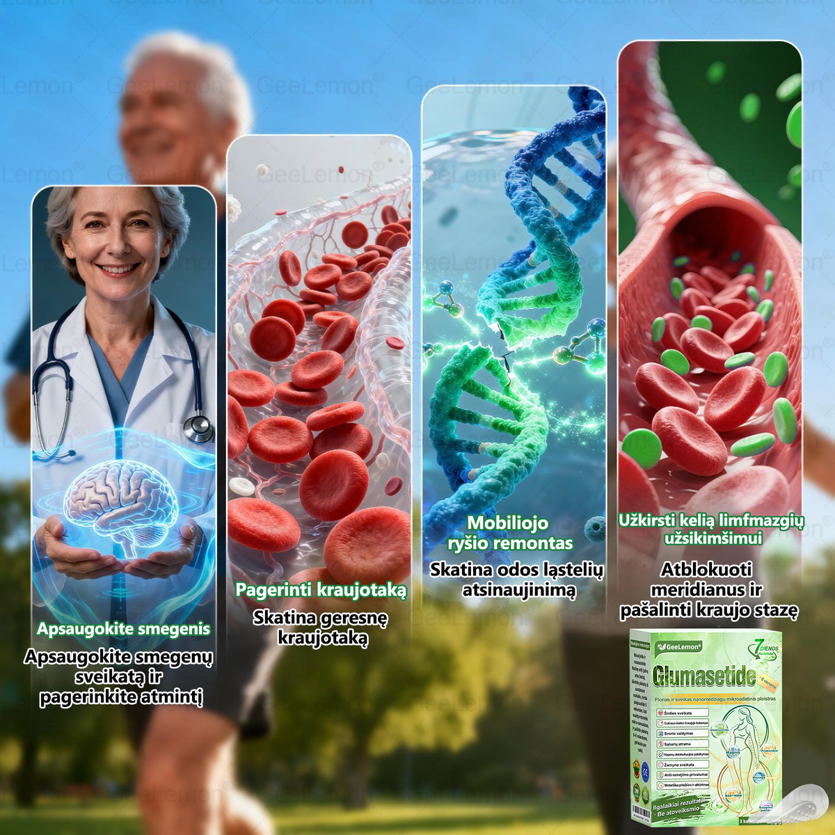 👩‍⚕️ Oficiali „Eurovaistinė“ vaistinė🎁 𝐆𝐞𝑒𝐿𝑒𝐦𝐨𝐧® 𝐆𝐥𝐮𝐦𝐚𝐬𝐞𝐭𝐢𝐝𝐞 8 viename Liekninantis ir sveikatinantis nano pleistras su mikroadatomis 🇱🇹 (Tik kartą per dieną, matomi pokyčiai jau per 7 dienas)  ✅