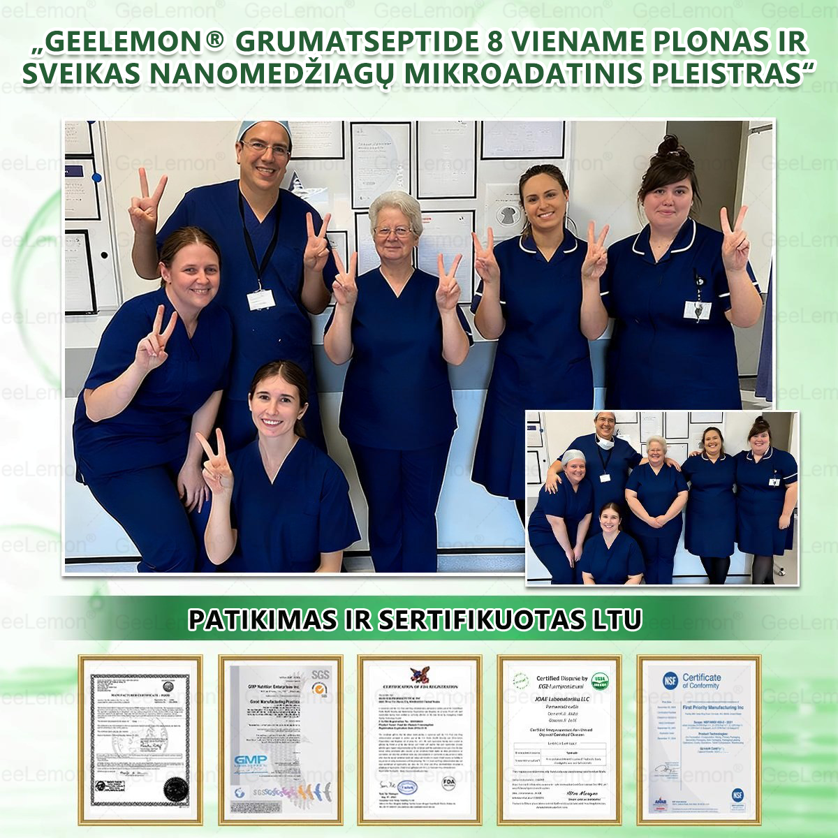 👩‍⚕️ Oficiali „Eurovaistinė“ vaistinė🎁 𝐆𝐞𝑒𝐿𝑒𝐦𝐨𝐧® 𝐆𝐥𝐮𝐦𝐚𝐬𝐞𝐭𝐢𝐝𝐞 8 viename Liekninantis ir sveikatinantis nano pleistras su mikroadatomis 🇱🇹 (Tik kartą per dieną, matomi pokyčiai jau per 7 dienas)  ✅
