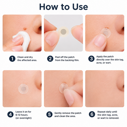 ✨✨Hiskin ® 2-in-1 Microneedle & Hydrocolloid Patch🍀 | Removes raised moles, acne, flat warts, and skin tags | Helps improve wrinkles, scars, and blemishes | Invisible patches for face and body